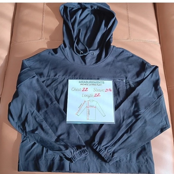 Cabi Pullover Hoodie Women Large Black Excellent Zipper Pocket Athleisure - Picture 5 of 7